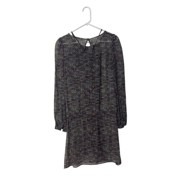Max&Co Womens Long Sleeve Printed Dress With Layered Ruffle Detail - Picture 3 of 5